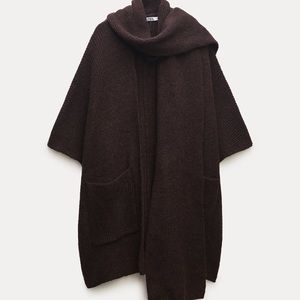 NWT Zara shawl collar knit jacket